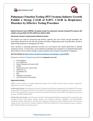 Pulmonary Function Testing Systems Industry Research Report-Global Forecast till 2023