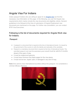 Angola Visa