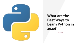 What are the best ways to learn Python in 2020?