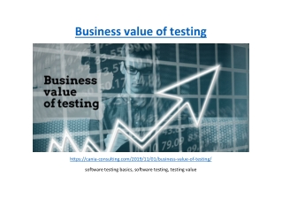 Business value of testing
