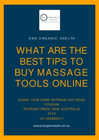 What are the best tips to buy massage tools online