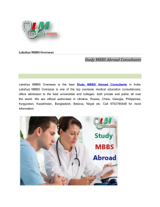 Study MBBS Abroad Consultants