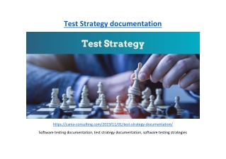 Test Strategy documentation