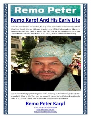 Remo Karpf And His Early Life