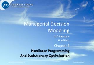 Managerial Decision Modeling