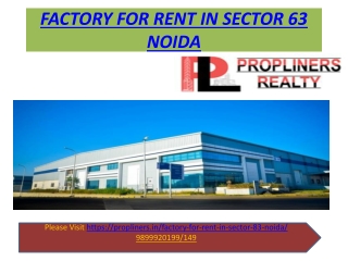 Factory For Rent In Noida Sector 63 Noida 9899920149