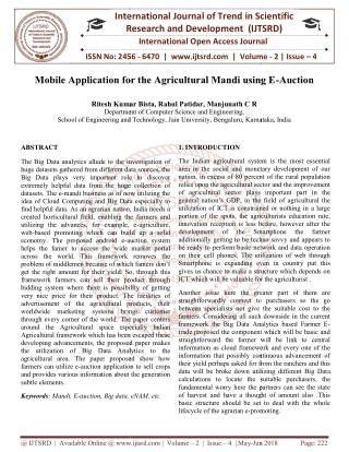 Mobile Application for the Agricultural Mandi using E Auction