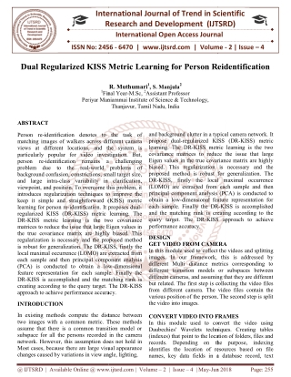 Dual Regularized KISS Metric Learning for Person Reidentification