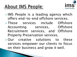 Benefits of offshore recruitment process | IMS People