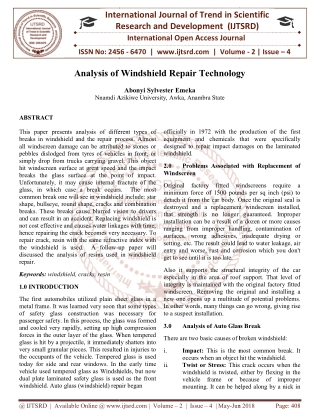 Analysis of Windshield Repair Technology