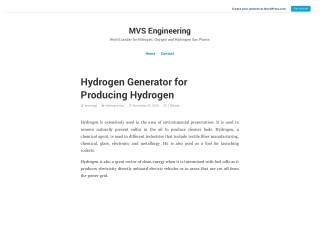 Hydrogen Generator for producing hydrogen