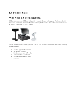 EZ POS | EZ POS Software | User Basic Software