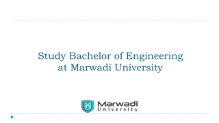 Study Bachelor of Engineering at Marwadi University