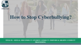 How to Stop Cyberbullying