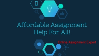 Affordable Assignment Help For All!