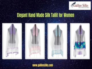 Elegant Hand Made Silk Tallit for Women