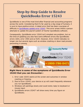 Resolve QuickBooks Payroll Update Error 15243