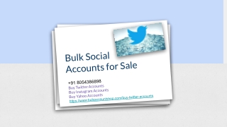 Bulk Social Accounts for Sale - Buy Gmail accounts