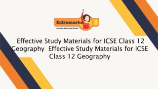 Effective Study Materials for ICSE Class 12 Geography