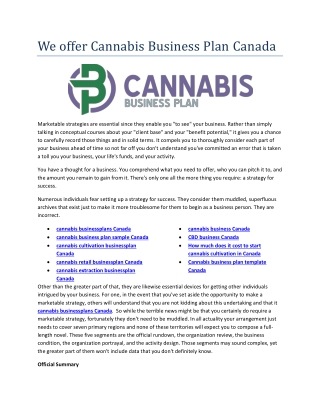 cannabis business Canada