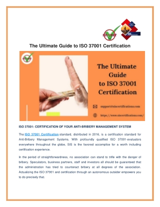 The Ultimate Guide to ISO 37001 Certification