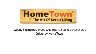 Tweady Engineered Wood Queen Size Bed in Denever Oak Colour by HomeTown