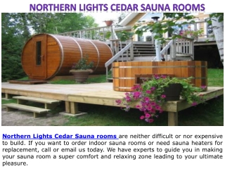 Northern Lights Cedar Sauna Rooms