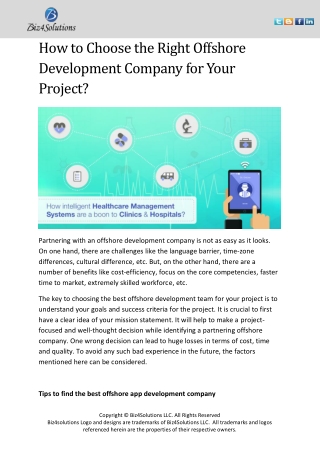 How to Choose the Right Offshore Development Company for Your Project?