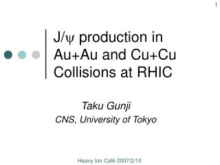 J/ y production in Au+Au and Cu+Cu Collisions at RHIC