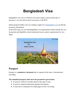 Bangladesh visa
