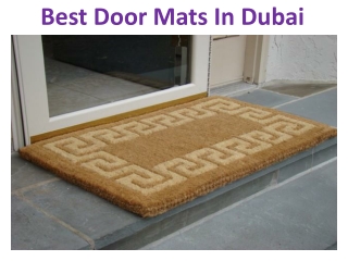 Best Door Mats In Dubai