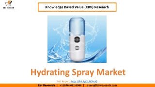 Hydrating Spray Market Size- KBV Research