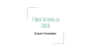 7 best AI tools in 2020