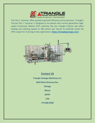 Bag in Box System - Triangle Package Machinery Co.