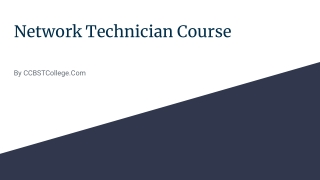 Network technician course