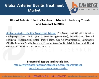 Global Anterior Uveitis Treatment Market – Industry Trends and Forecast to 2026