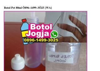 Botol Pet 80ml Ô89614993Ô25[wa]