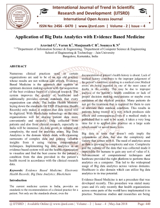 Application of Big Data Analytics with Evidence Based Medicine