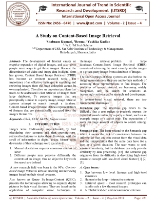 A Study on Content Based Image Retrieval