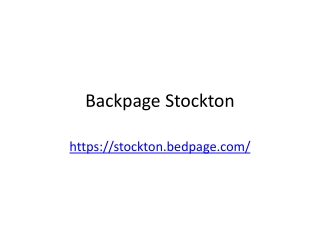 Backpage Stockton