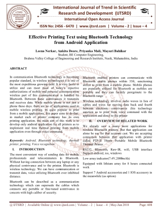 Effective Printing Text using Bluetooth Technology from Android Application