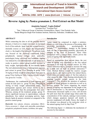 Reverse Aging by Punica granatum L. Peel Extract on Rat Model