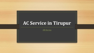 AC Service in Tirupur