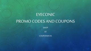 Eyeconic promo codes and coupons