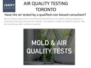 Indoor Air quality tesing Toronto