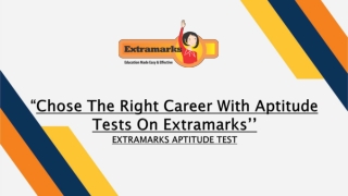 Chose The Right Career With Aptitude Tests On Extramarks