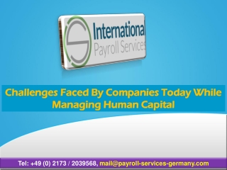 Challenges Faced By Companies Today While Managing Human Capital