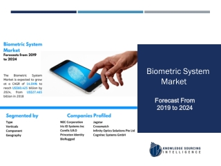 Biometric System Market To be Worth US$60.425 billion by 2024