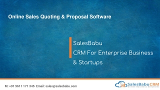 Online Sales Quoting & Proposal Software