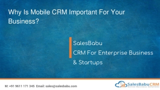Why Is Mobile CRM Important For Your Business?
